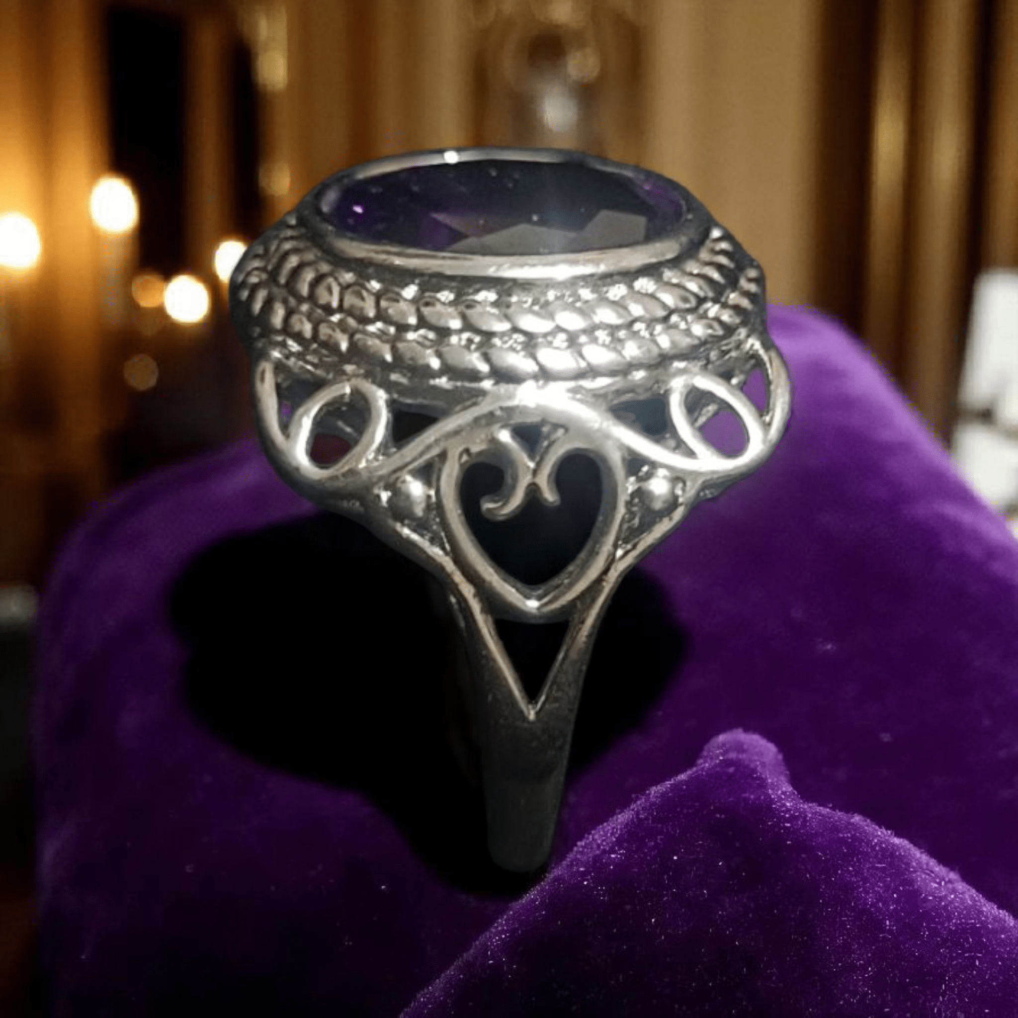 خاتم بطلاء فضه وحجر زيركون مقاس 20 - الصورة 2